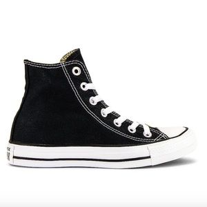 Black high top Converse sneakers